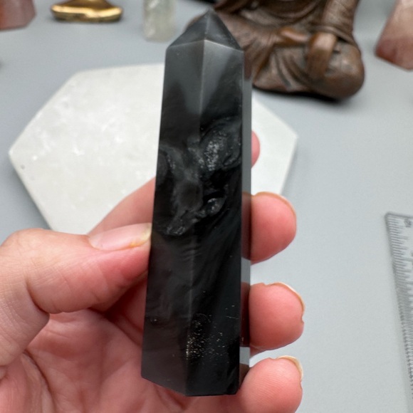 Black Obsidian Tower: Mystical Aura and Protective Power A32 - Picture 3 of 3